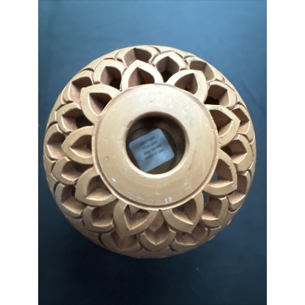 NEW Ten Thousand Villages Shadow Magic Votive Holder Terracotta Handmade Banglad